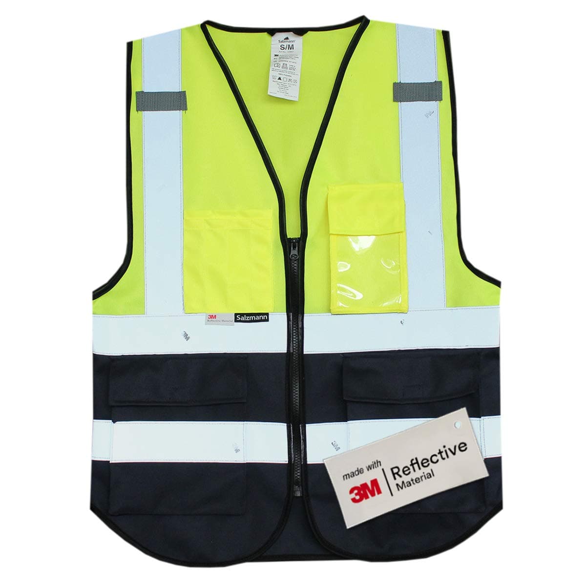Salzmann Hi Vis Safety Vest | 5 Colours & 5 Sizes | Unisex High Visibility Reflective Vest | Made with 3M Reflective Material
