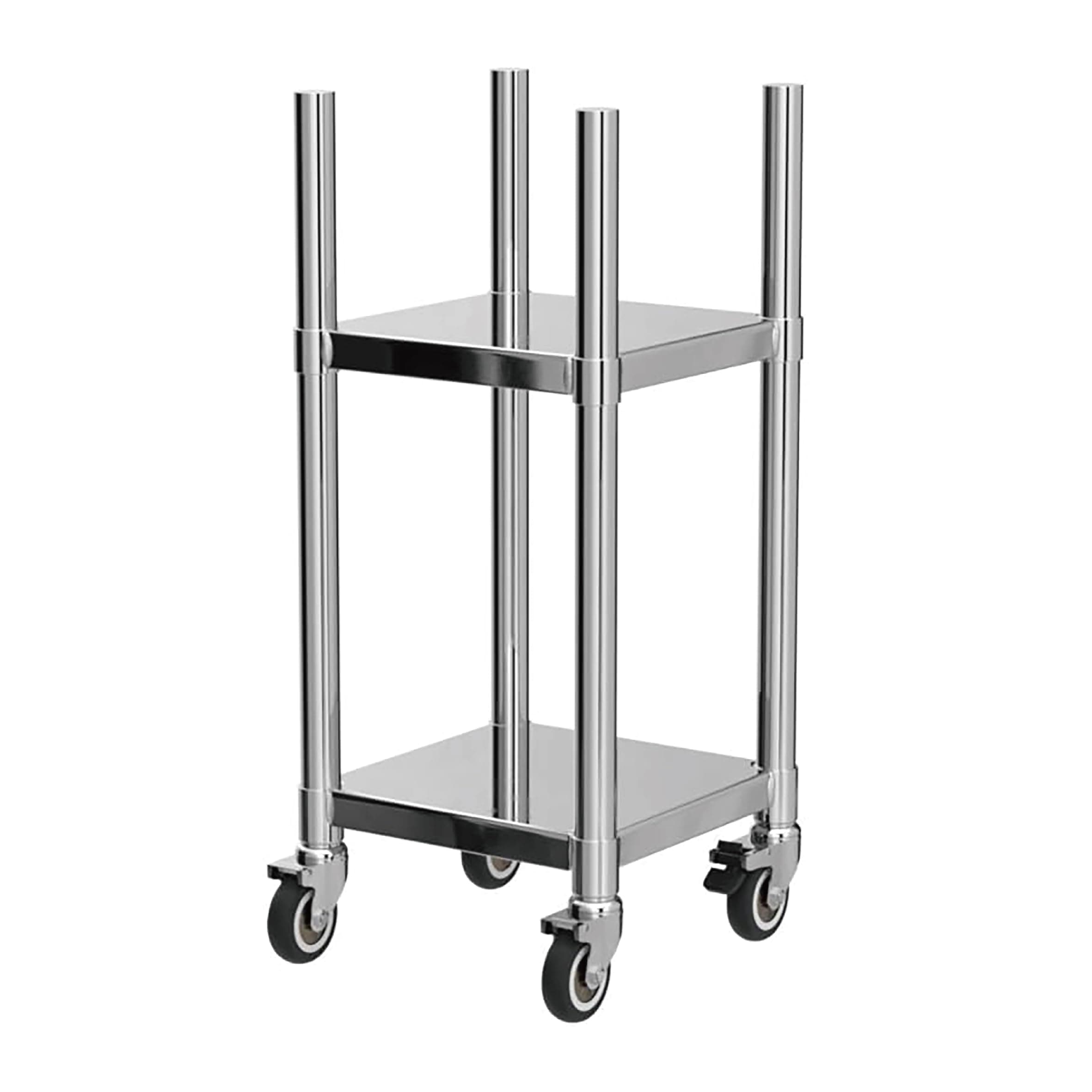 PANTIN® 14” x 14” Stainless Steel Rice Warmer Stand and Cart with Wheels & Brakes – Adjustable Height Stand for Commercial Food Warmers, Large Rice Cookers, and Commercial Cooking Equipment Stand