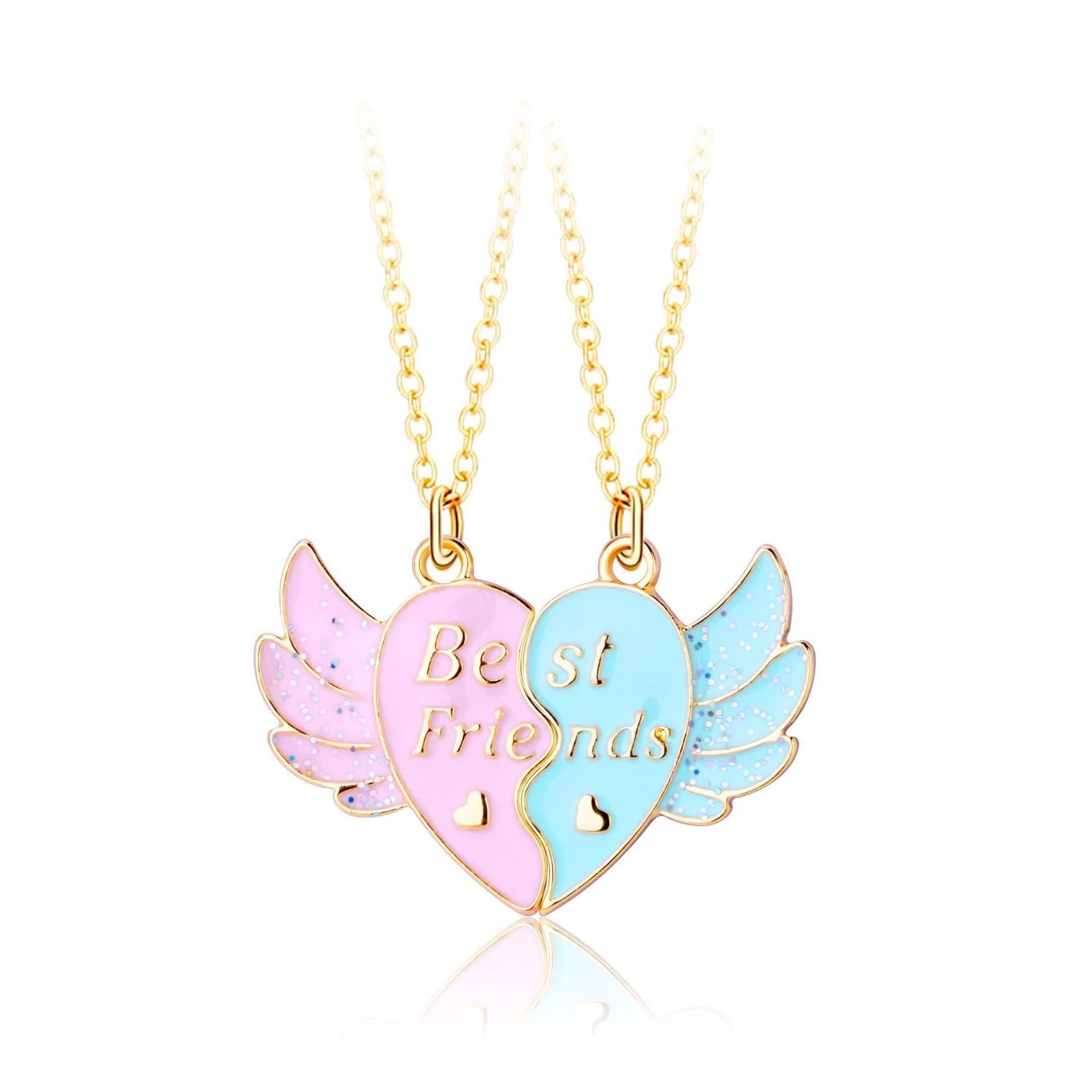 Friendship Necklace Best Friend Necklace Gifts Magnetic Matching BFF Necklace for 2 Girls Sister