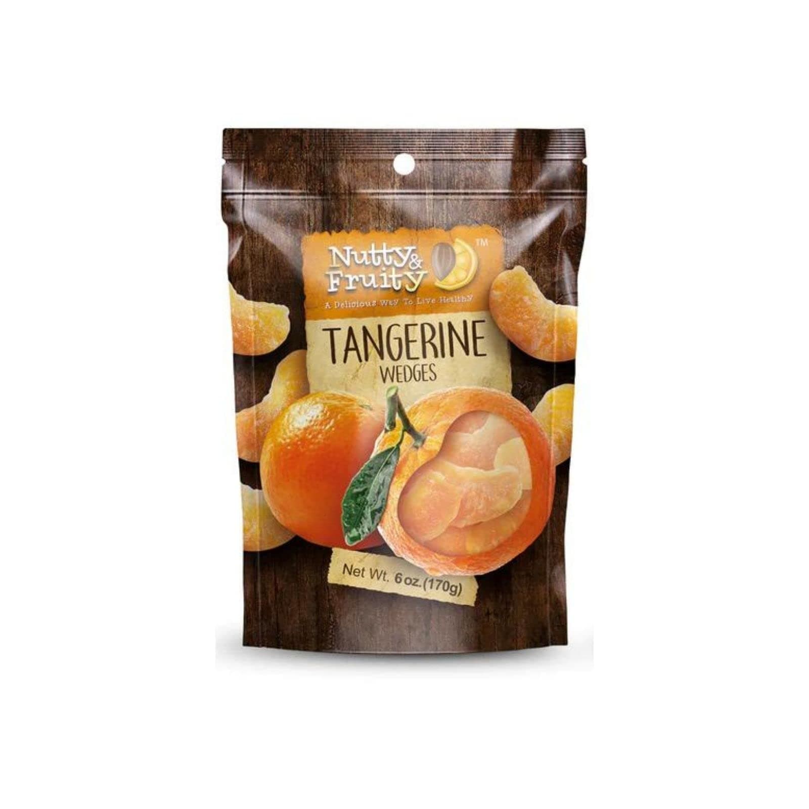 Nutty & Fruity - Dried Tangerine Wedges - Healthy Snack, Non-GMO, Vegan, Gluten-Free Made with All-Natural Fruit (6 oz)
