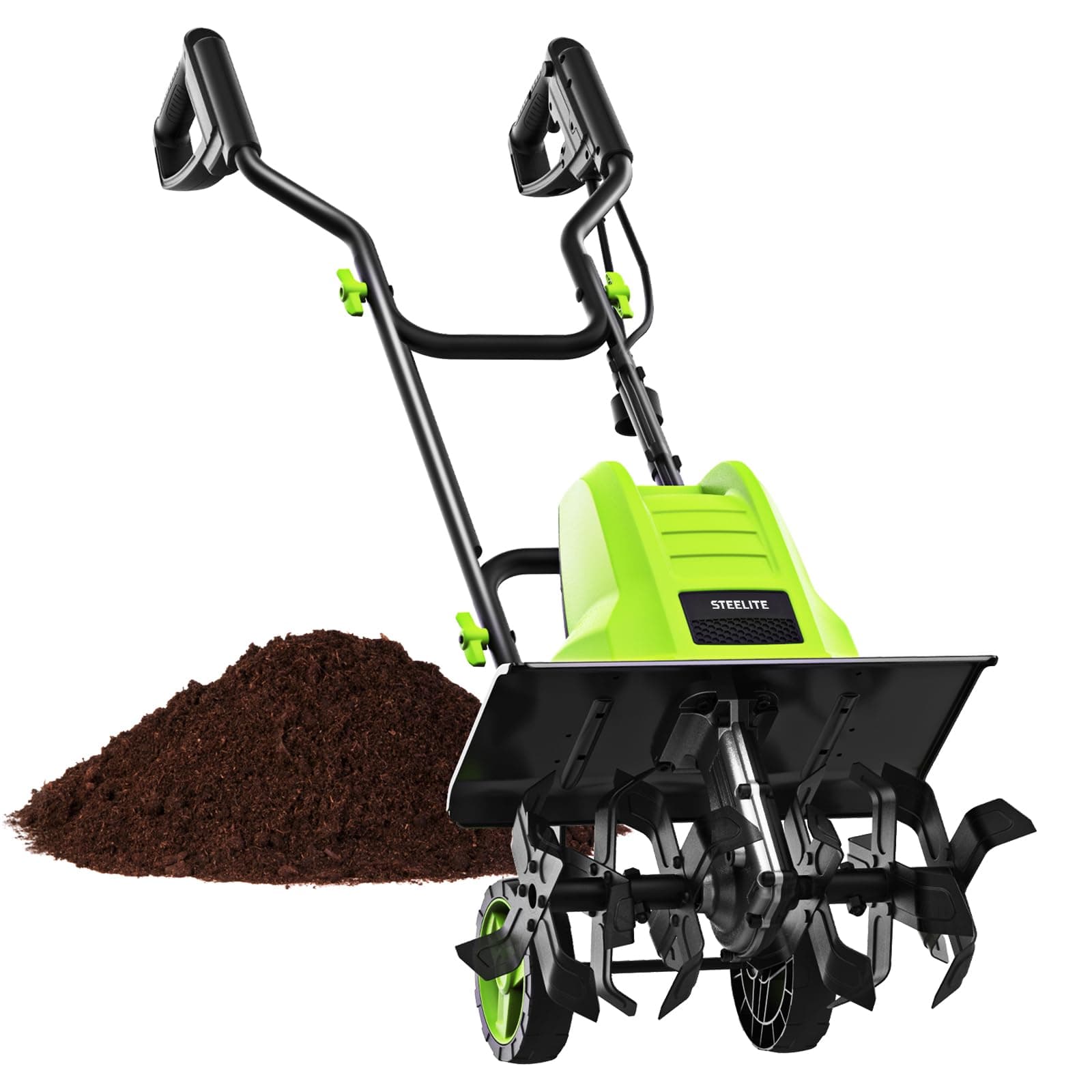 16-Inch Corded Electric Tiller, 13.5 Amp Powerful Garden Cultivator for Soil Preparation and Landscaping – Lightweight, Durable, and Easy to Use