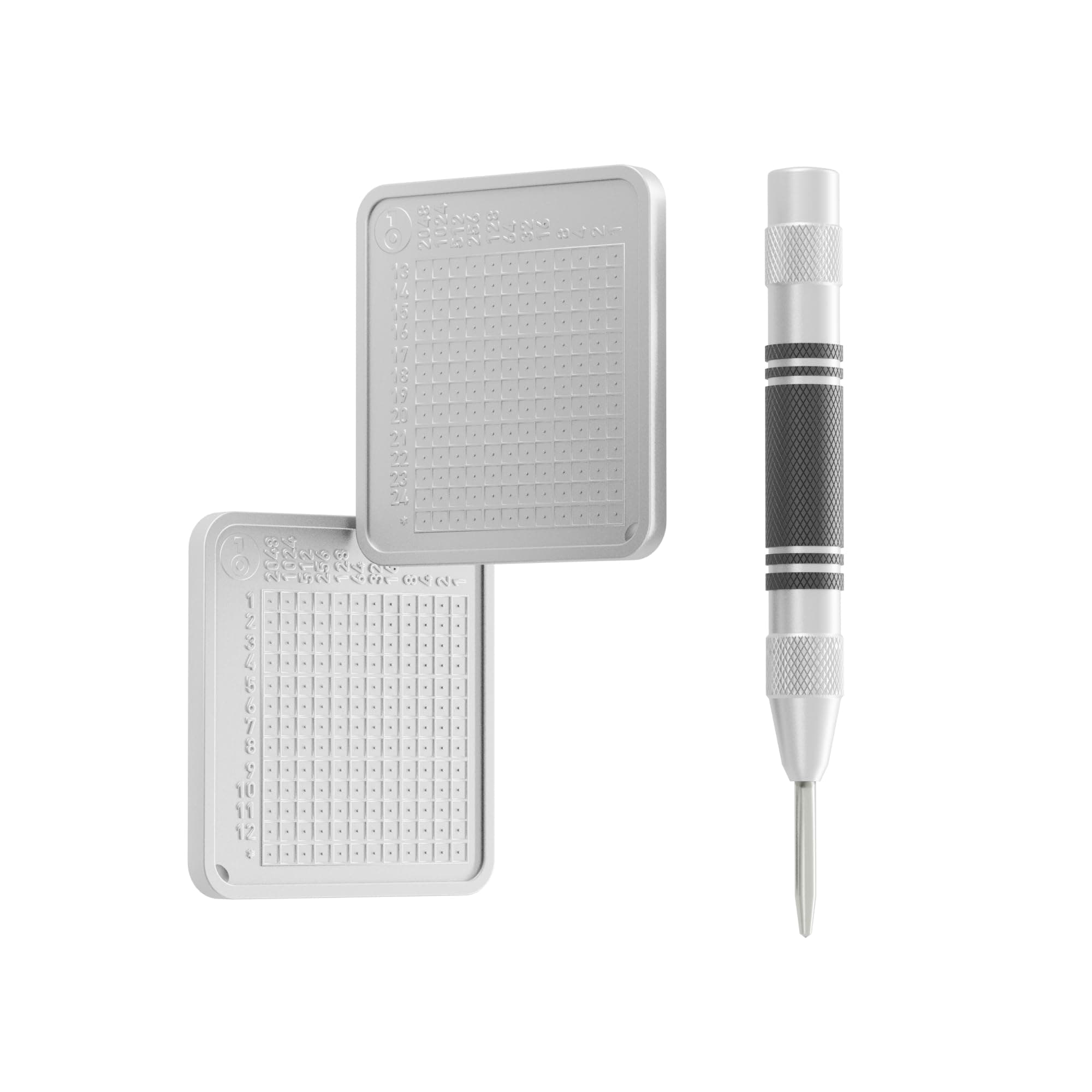 OneKey Keytag Secure Cryptocurrency Wallet, Cryptocurrency Storage Backup Cold Wallet, 2 Plates Bitcoin Keyword Storage Titanium Plate Set for Ledger, Trezor, KeepKey, Slim Wallet