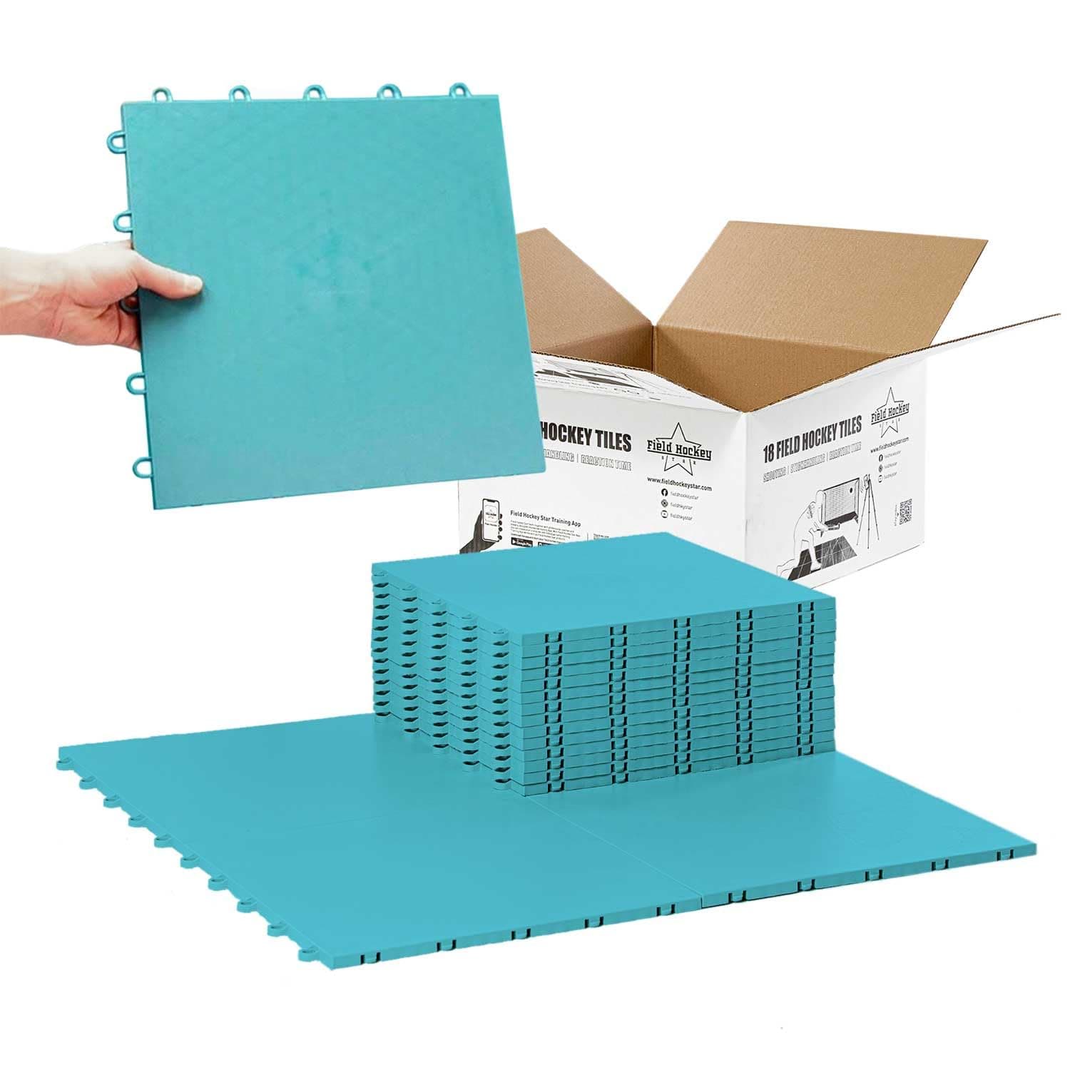 Flooring Tiles 18 (2 m²) - Field hockey training floor, durable surface indoor outdoor sports sheets