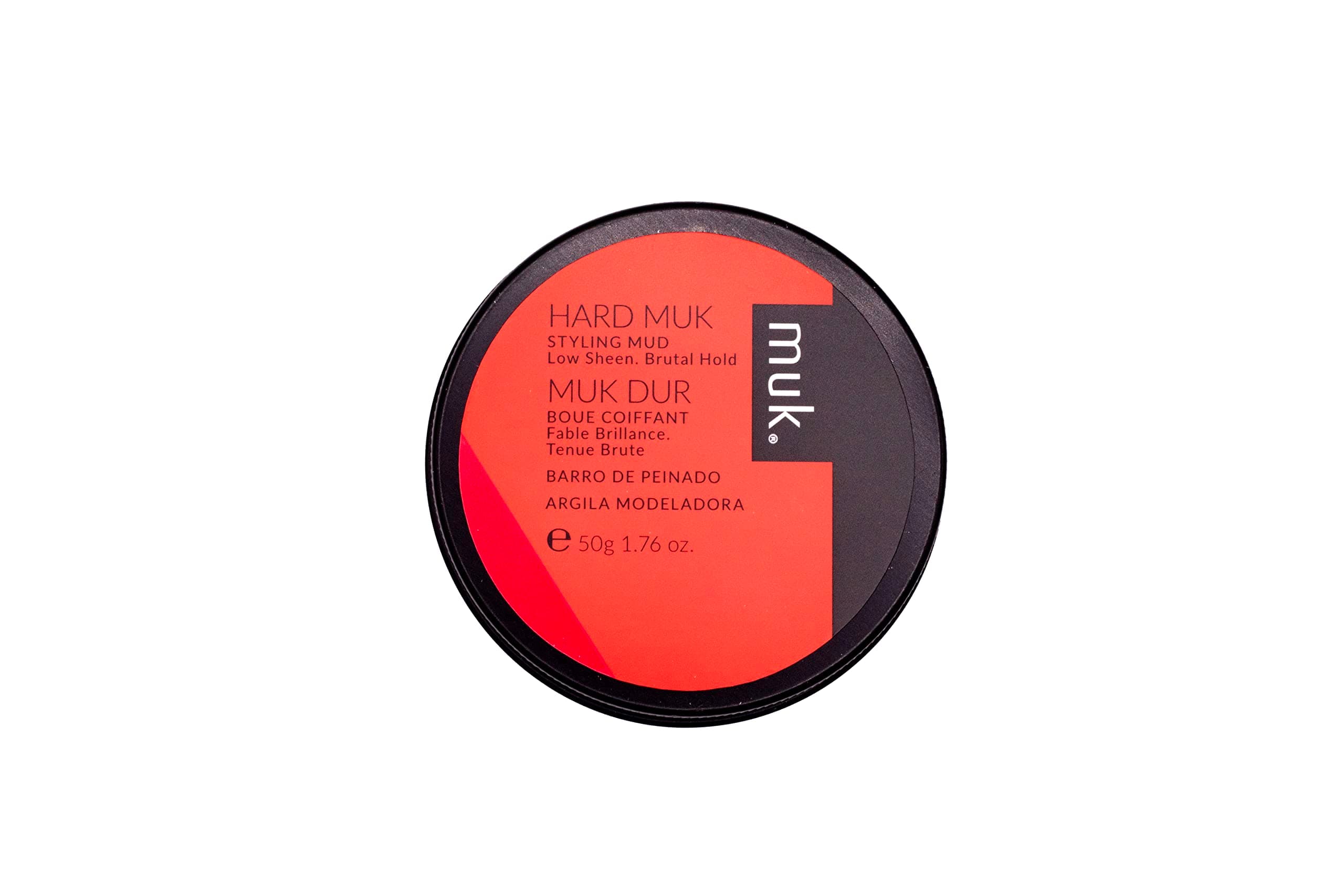 MUK. Haircare Hard Brutal Hold Styling Mud, Hair Product, Hair Mud for Men, Brutal Hold, Low Sheen Finish - 1.7oz