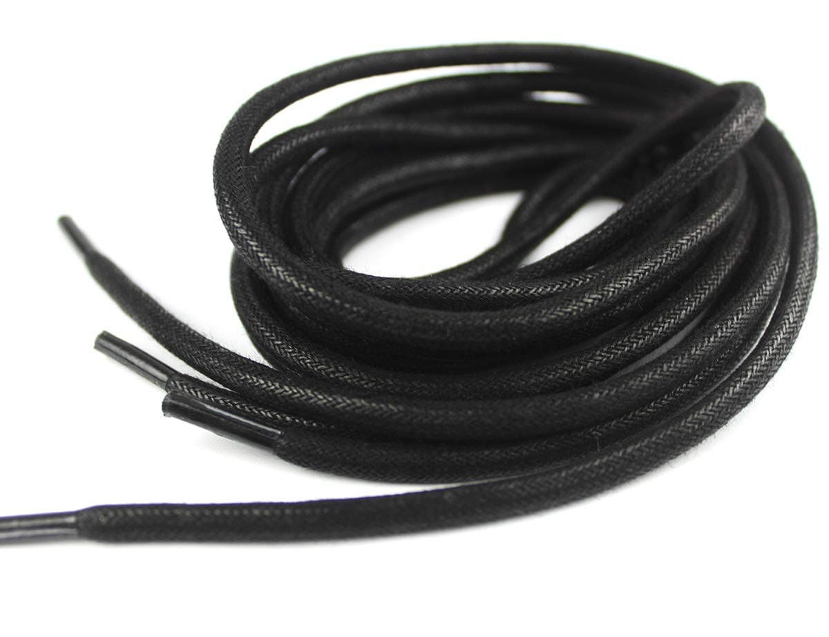 5mm Very Thick Waxed Shoelaces Round Boots Shoe Laces