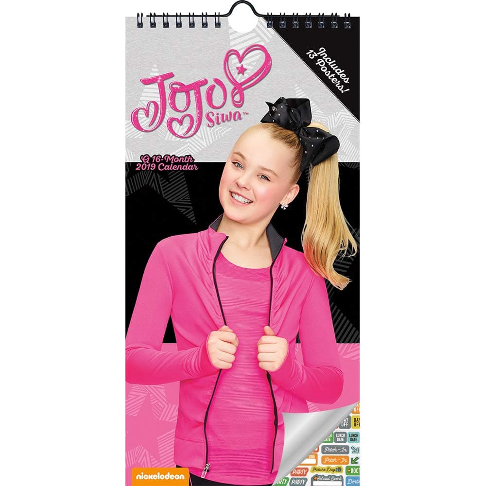 JoJo Siwa Calendar 2019 Set - Deluxe 2019 JoJo Siwa Mini Poster Calendar with Over 100 Calendar Stickers (JoJo Siwa Gifts, Office Supplies)