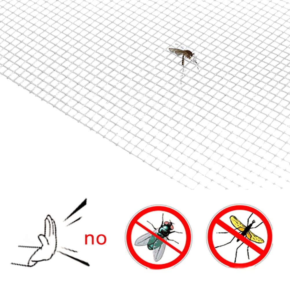 Shatex Roll Window Screen Mesh, DIY Nylon Screen Replacement Mesh Fabric, Anti-Mosquito/Insect Barrier, 48"x50', White