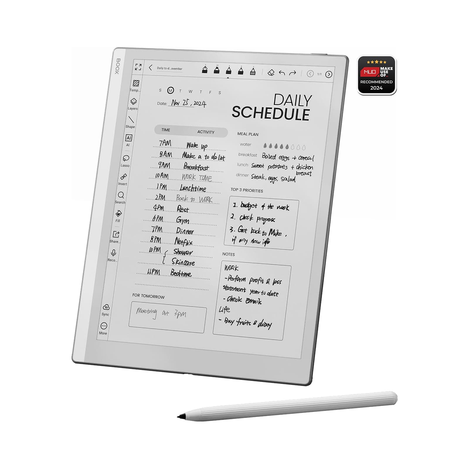 BOOX Tablet Go 10.3 ePaper E Ink Tablet No Front Light 4G 64G 300 PPI B/W