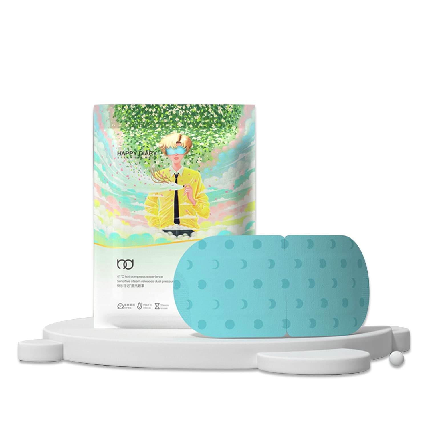 Mumoo Bear 7 Packs Steam Eye Masks for Dry Eyes, SPA Warm Eye Mask, Relief Eye Fatigue Hot Sleep Eye Mask for Puffy Eyes Mask, Disposable Moist Heating Compress Pads for Sleeping (Unscented), One Size