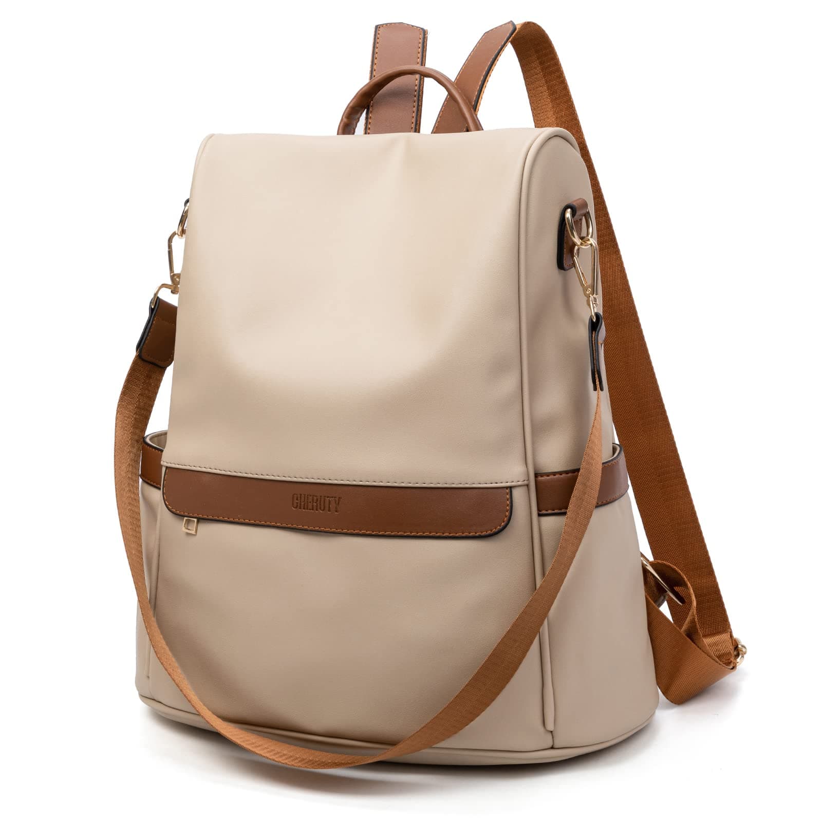 CHERUTY Women Backpack Purse PU Leather Anti-theft Casual Shoulder Bag Fashion Ladies Satchel Bags