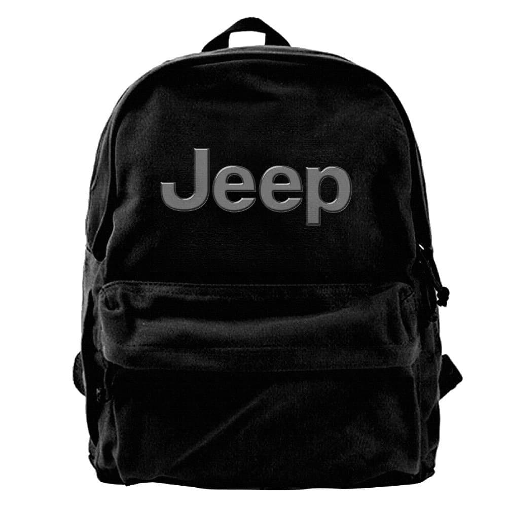 Jeep Logo Canvas Backpack Laptop Bag Daypack Travel School Bag