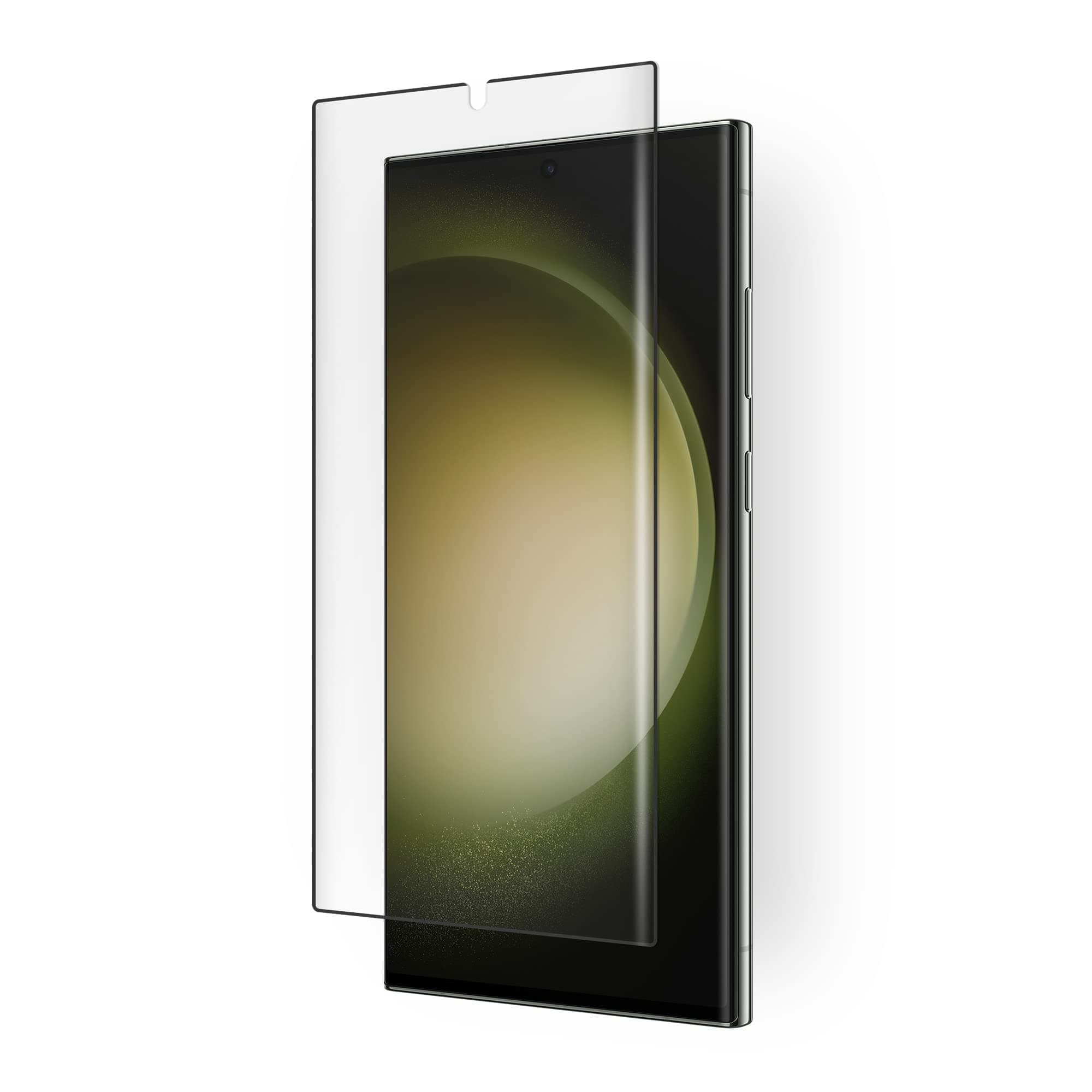 BodyGuardz Eco PRTX Screen Protector for Samsung Galaxy S23 Ultra, Shatterproof Synthetic Glass, Case Friendly, Smudge Resistant Clear Protector with Easy Installation Process