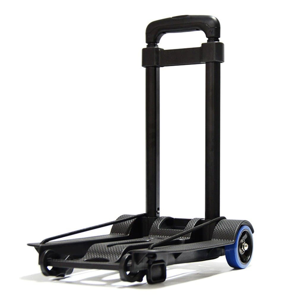 SSDM Portable Foldable Hand Trolley Luggage Aluminum Alloy Household Supermarket Cart,Shopping Cart, Luggage Cart Telescopic Rod Cart