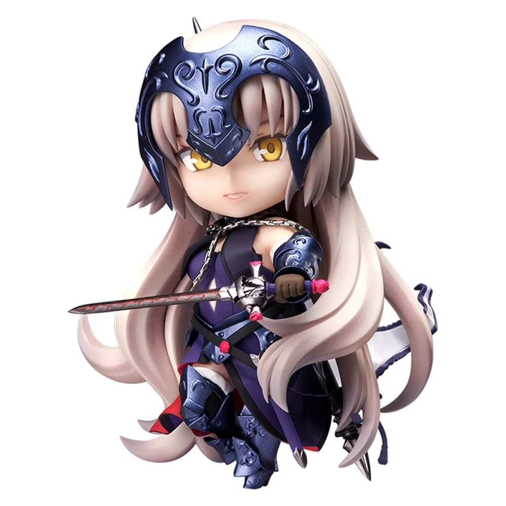 EASSL Jeanne D'ArcQ Nendoroid Figure丨Japanese Anime Static Standing Desktop Decoration Doll丨 PVC Material Height About 10cm With Base And Accessories