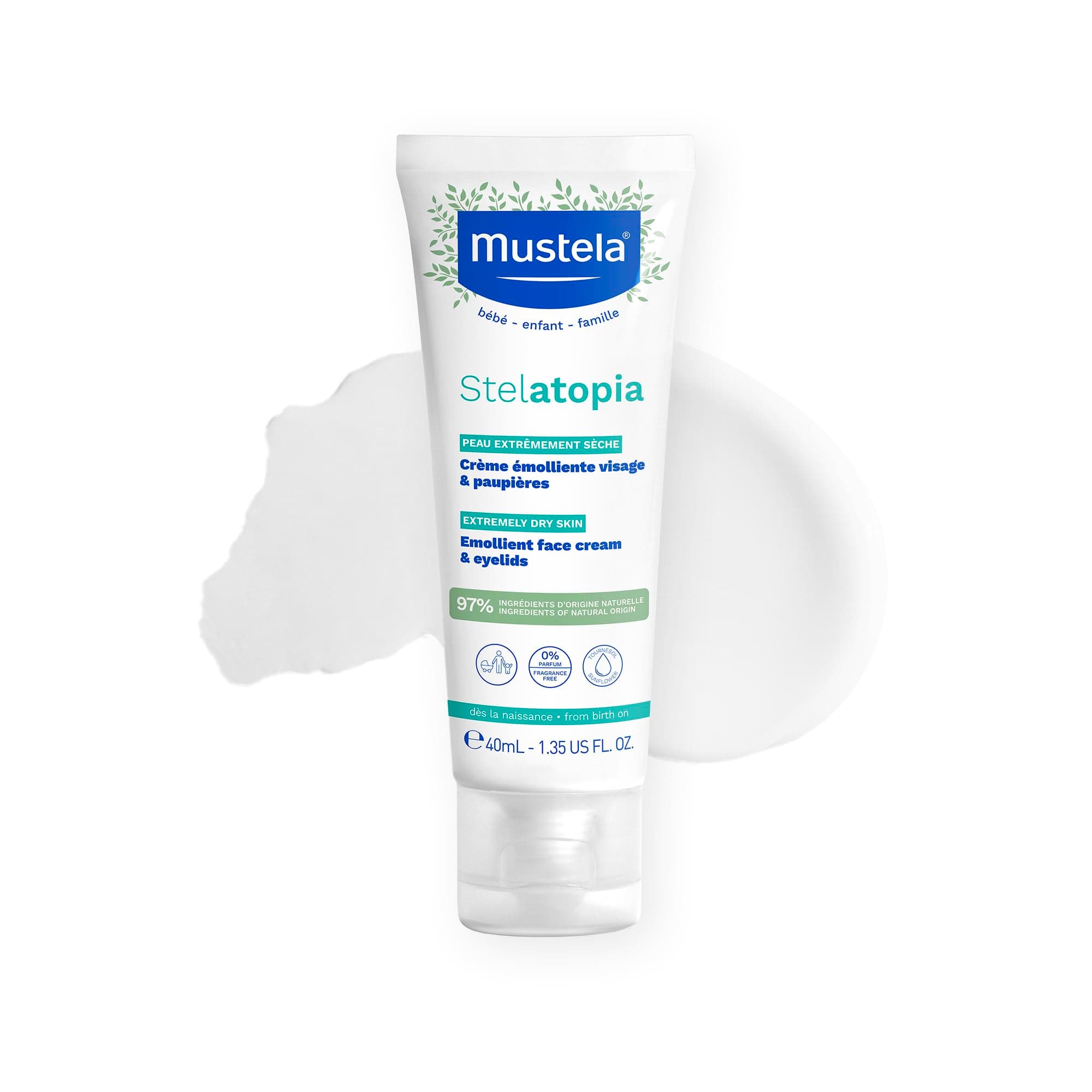 Mustela, Baby, Stelatopia Emollient Face Cream, 1.35 Fl Oz (40 ml)