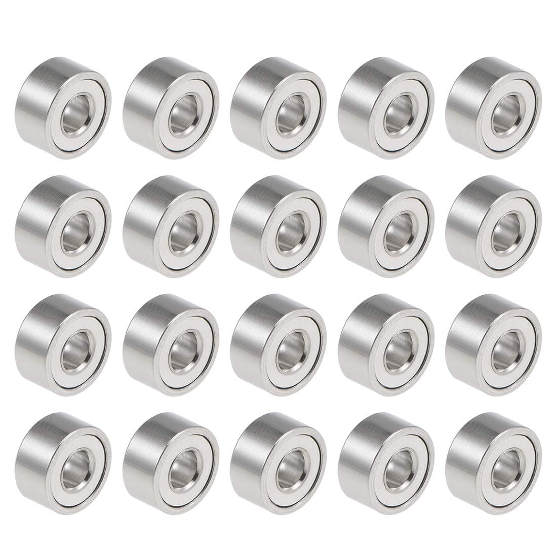 uxcell 682ZZ Deep Groove Ball Bearings 2mm Inner Dia 5mm OD 2.3mm Bore Double Shielded Chrome Steel Z2 20pcs