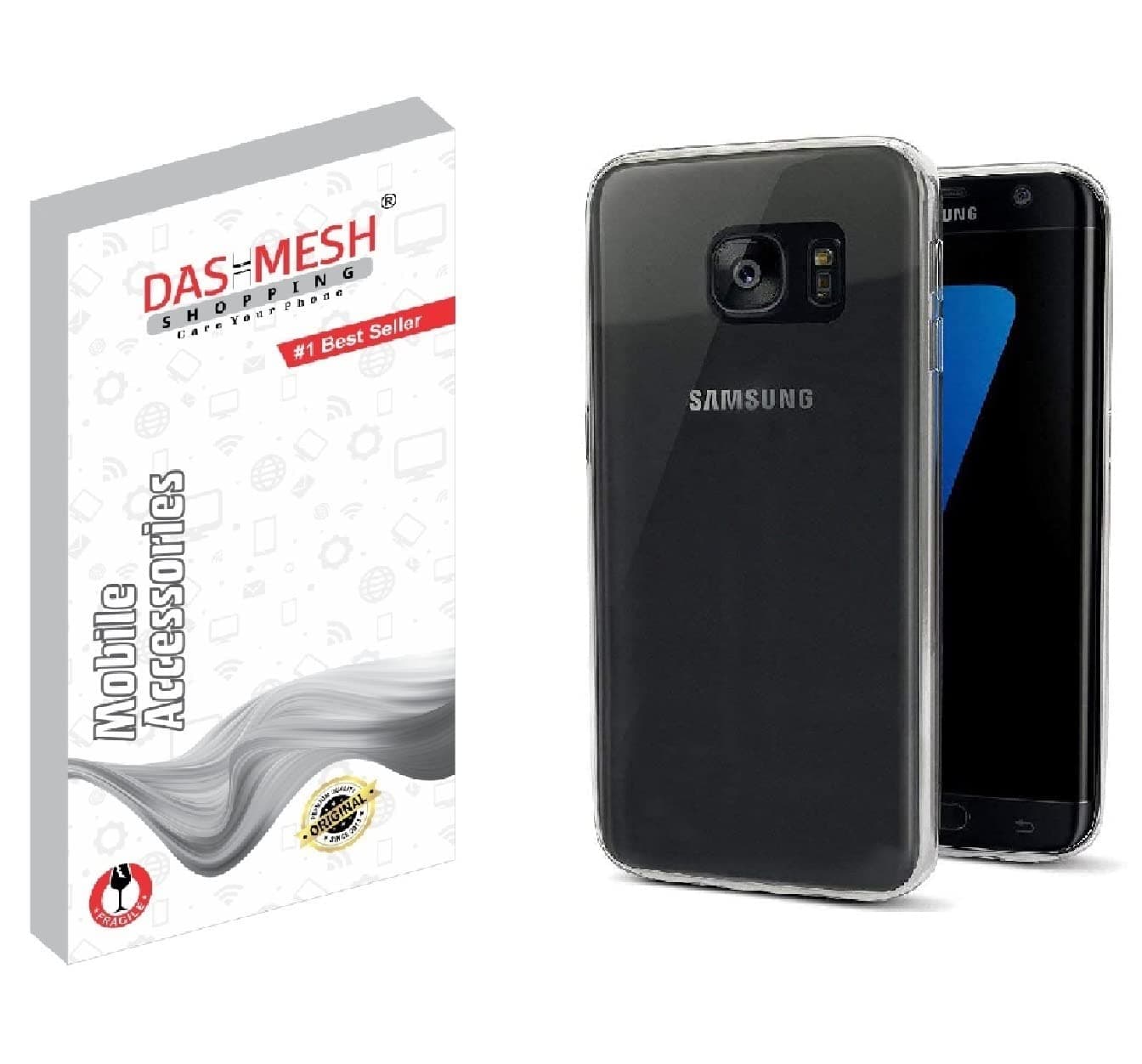 Dashmesh Shopping� Soft Back Case Cover for Samsung Galaxy S7 Edge (Flexible| Silicone| Transparent)