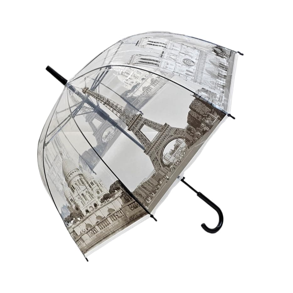 Best House Another Fine ProductClear Transparent Folding Umbrella Windproof Rainproof Travel Umbrella Clear Printed Umbrella, Walking Stick Umbrellas Bubble Dome Shape (Pack of 1)