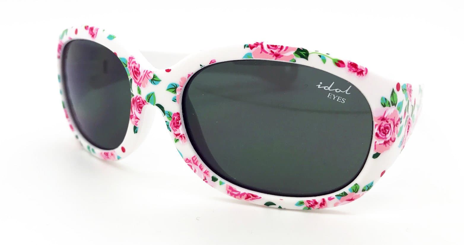Idol Eyes Baby Sunglasses - Tiny Tots - 0-2 years (White/Roses)