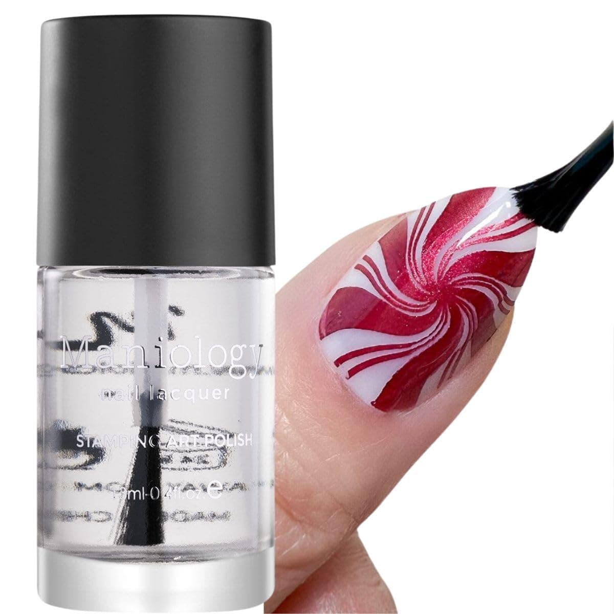 Maniology Smudge-Free Top Coat | Clear Finishing Polish for Nail Art Stamping Protection – 13ml Bottle Transparent Nail Lacquer