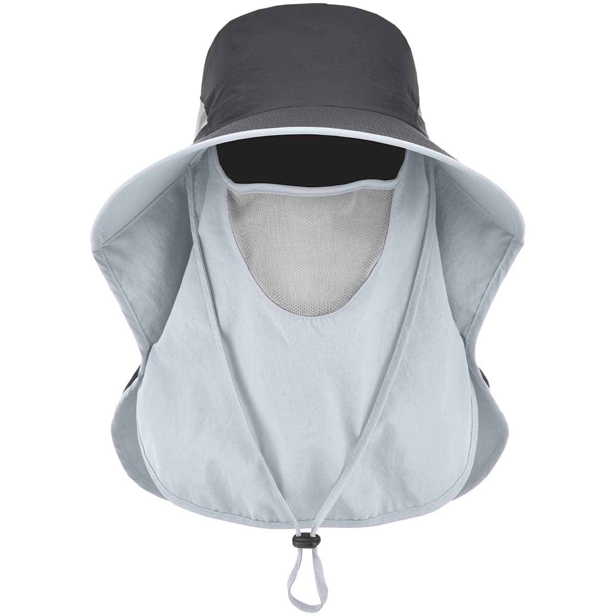 UPF 50+ Sun Protection Cap Wide Brim Fishing Hat with Face & Neck Flap