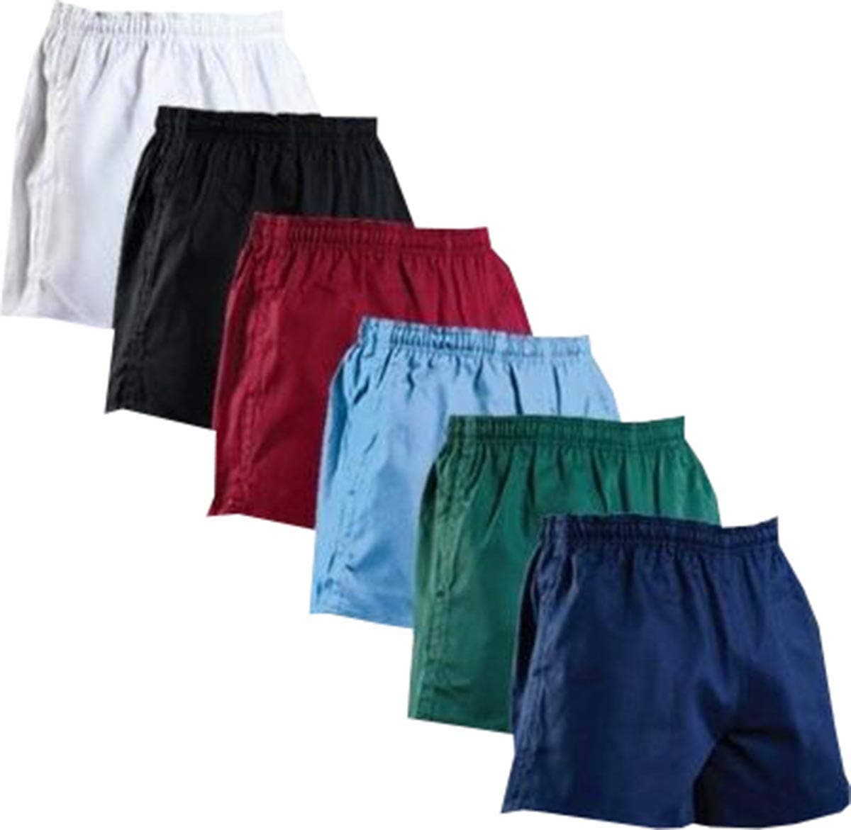 DON LAST MAN STANDSMens Rugby Shorts Cotton Gym Leisure Fitness Training Active Wear (Navy, 38")