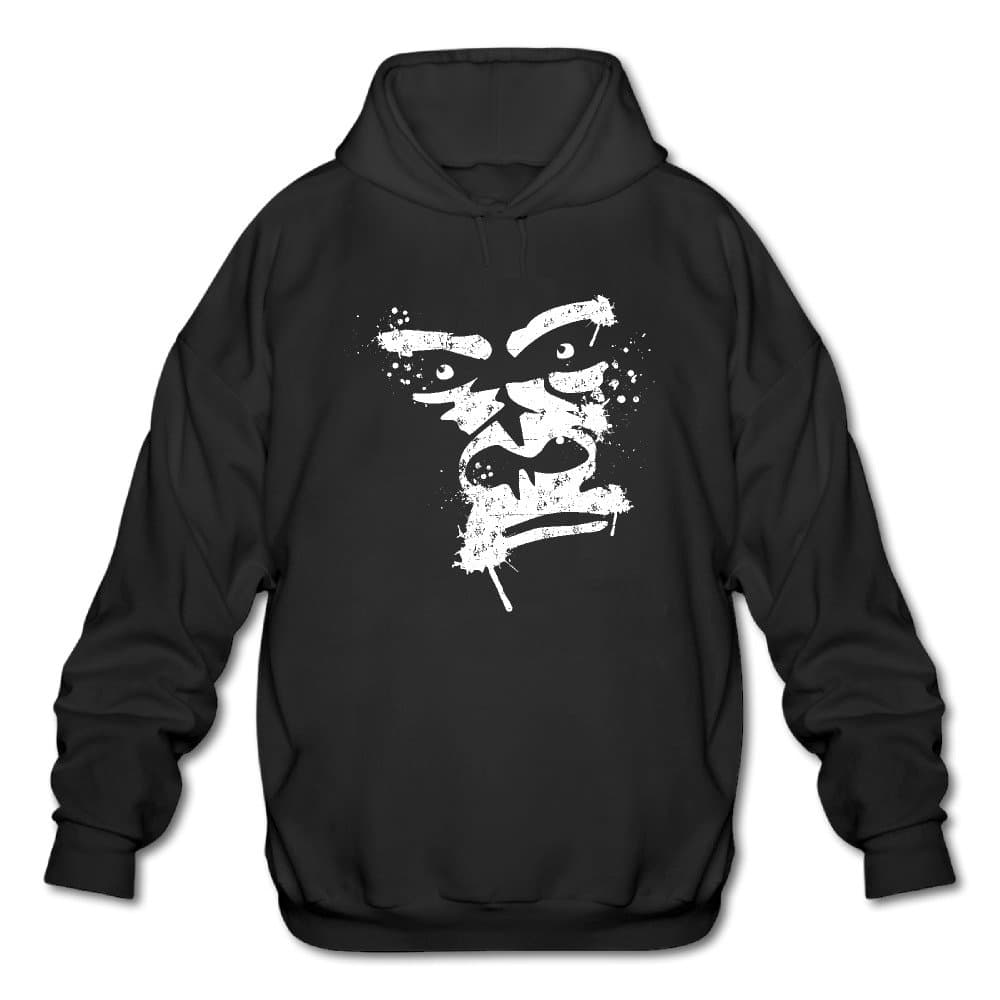 Gorilla Shop668 Men's Hoodies Tee-Shirt Funny Slim Fit Black Apparel