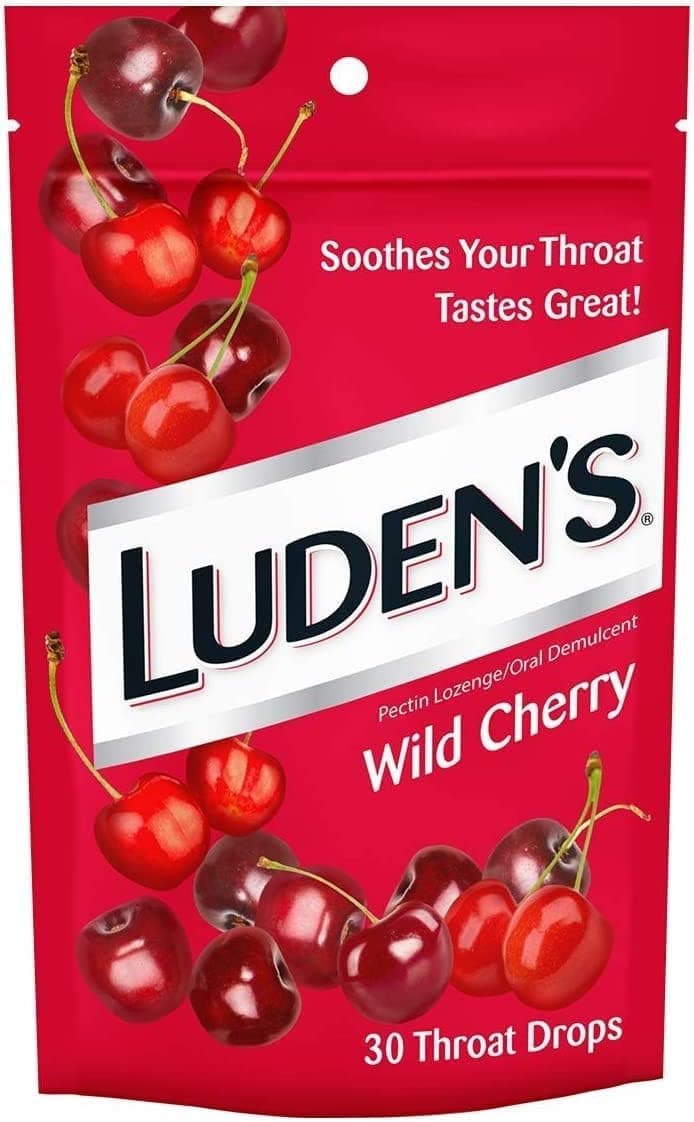Luden's Soothing Throat Drops, Wild Cherry, 30 ct (Pack of 1)