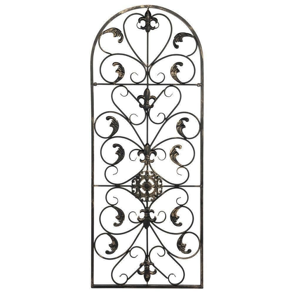 Large Tuscan Wrought Iron Metal Wall Decor Rustic Antique Garden Indoor Outdoor