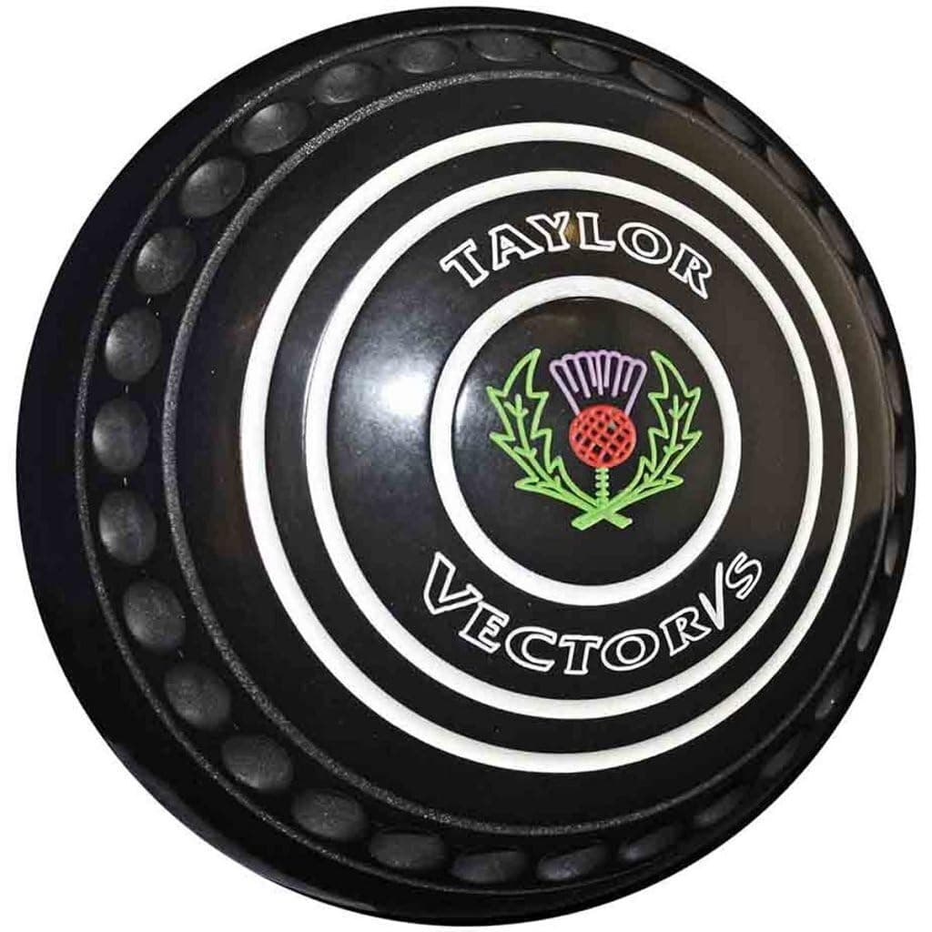 Taylor Bowls Vector-VS Set of 4, Black, Heavy, Size 3, Indoor, Resin, 3.2L, Progrip, Round, Eclectic Style
