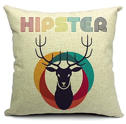 18 X 18" Cotton Linen Decorative Throw Pillow Cover Cushion Case Cloth Art Toy hipster Pillow Case