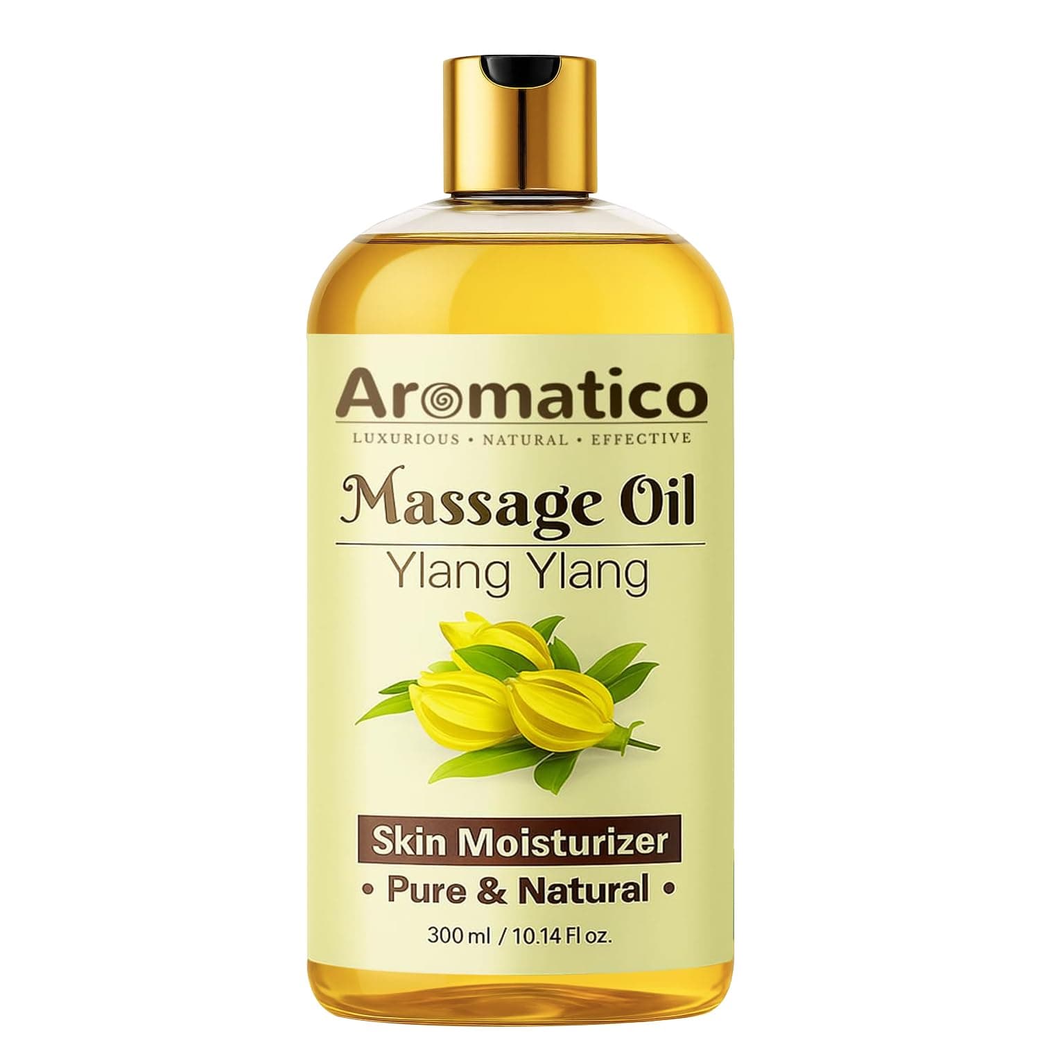 Ylang Ylang Massage Oil. Sunny, Sensual, Floral Fantasy for Date Nights - 300ml. Intimate, Romantic & Arousing Massage Oil for Couples. Non-sticky, 100% Pure & Natural