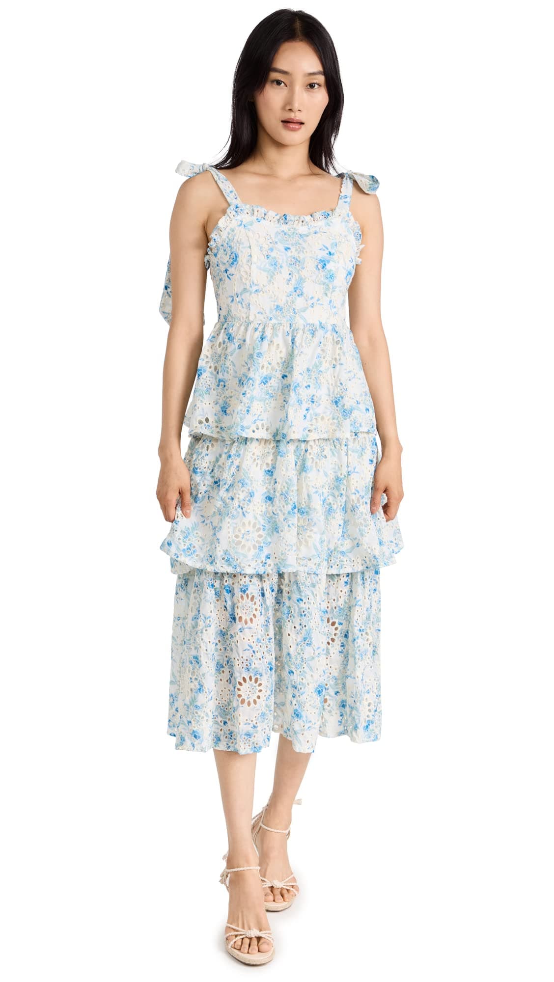 En Saison Claire Midi Dress Blue SM