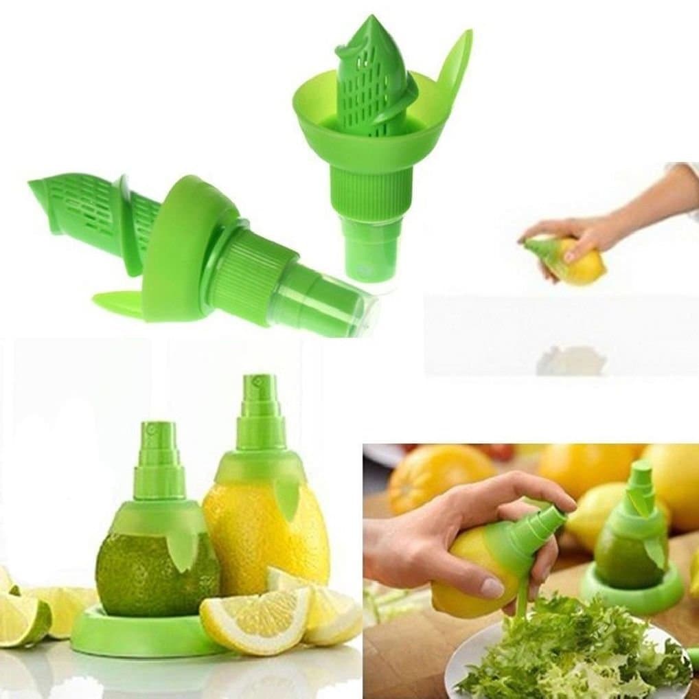 Secret Doll 2pcs Kitchen Orange Lime Sprayer Juice Extractor Juicer Lemon Fruit Spray Tool