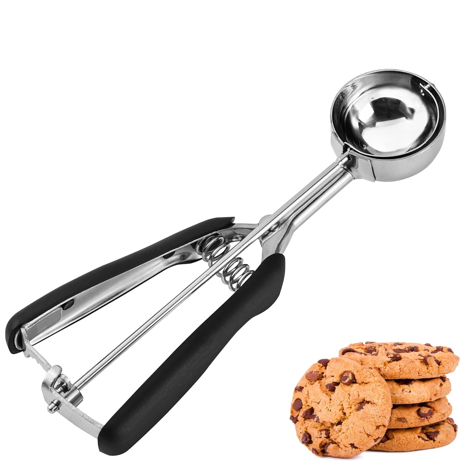 Cookie Scoop 1.5 Tbsp, 1.5 Tablespoon Cookie Scoops for Baking, Ice Cream Scoop, Comfortable Grip, Non-Slip, For Cookies Melon Ball Meatball Ice Cream Muffin