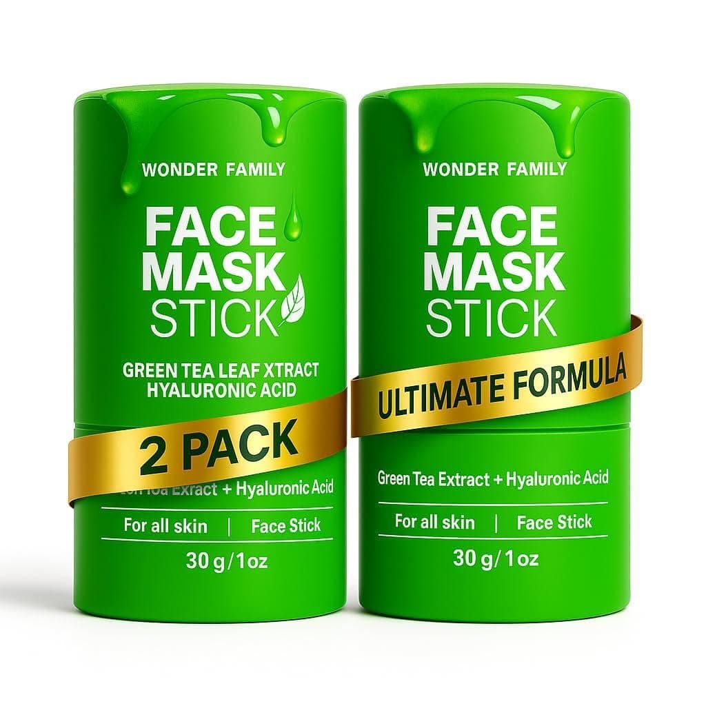Green Tea Mask Stick - Pore Cleaner Green Stick - Prevents Blackheads - Moisturizing Clay Deep Cleanse - Facial Masks Women Skin Care - 2 Pack