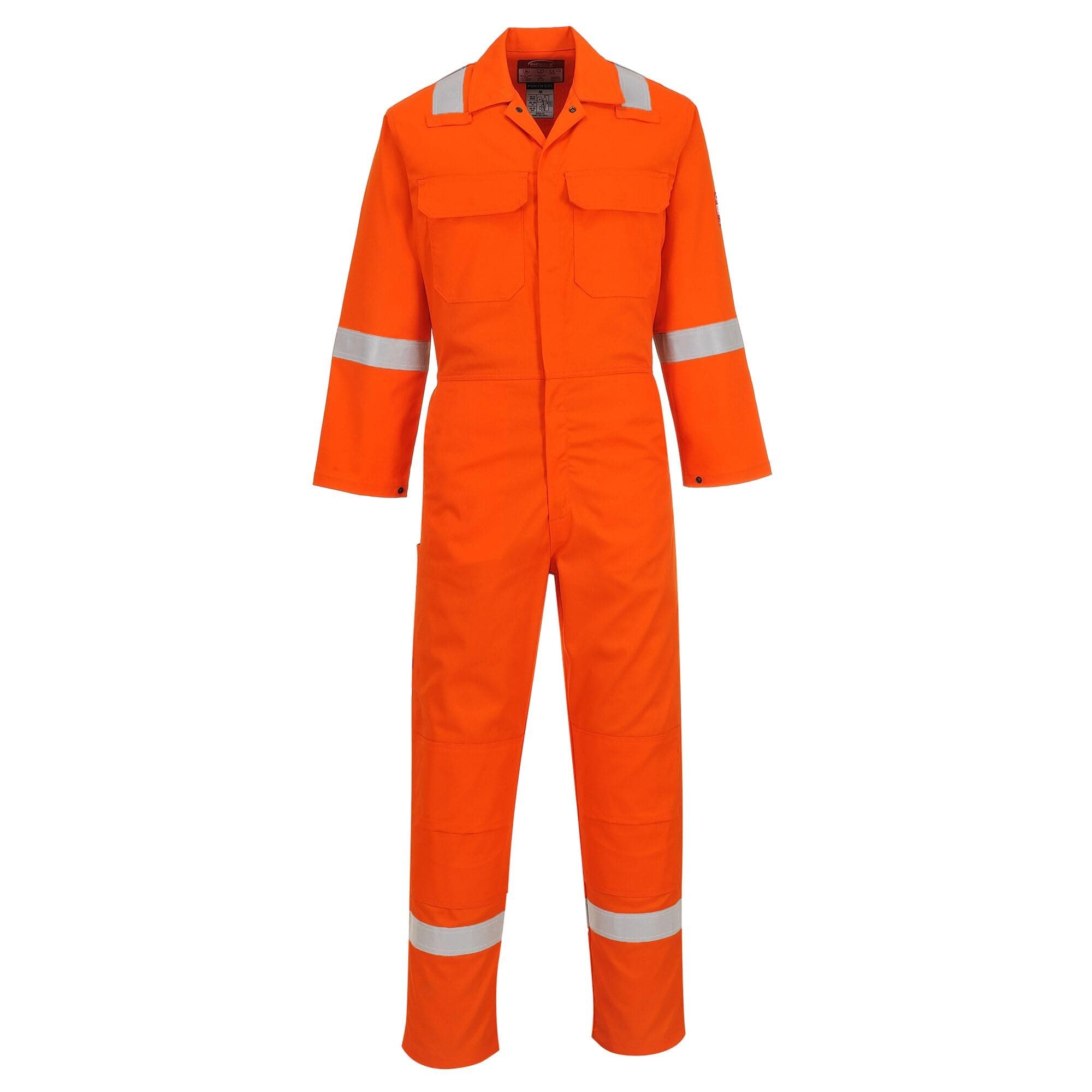 BIZ5 Men's Flame Resistant Reflective Overalls Bizweld Iona FR Coverall Orange, X-Large