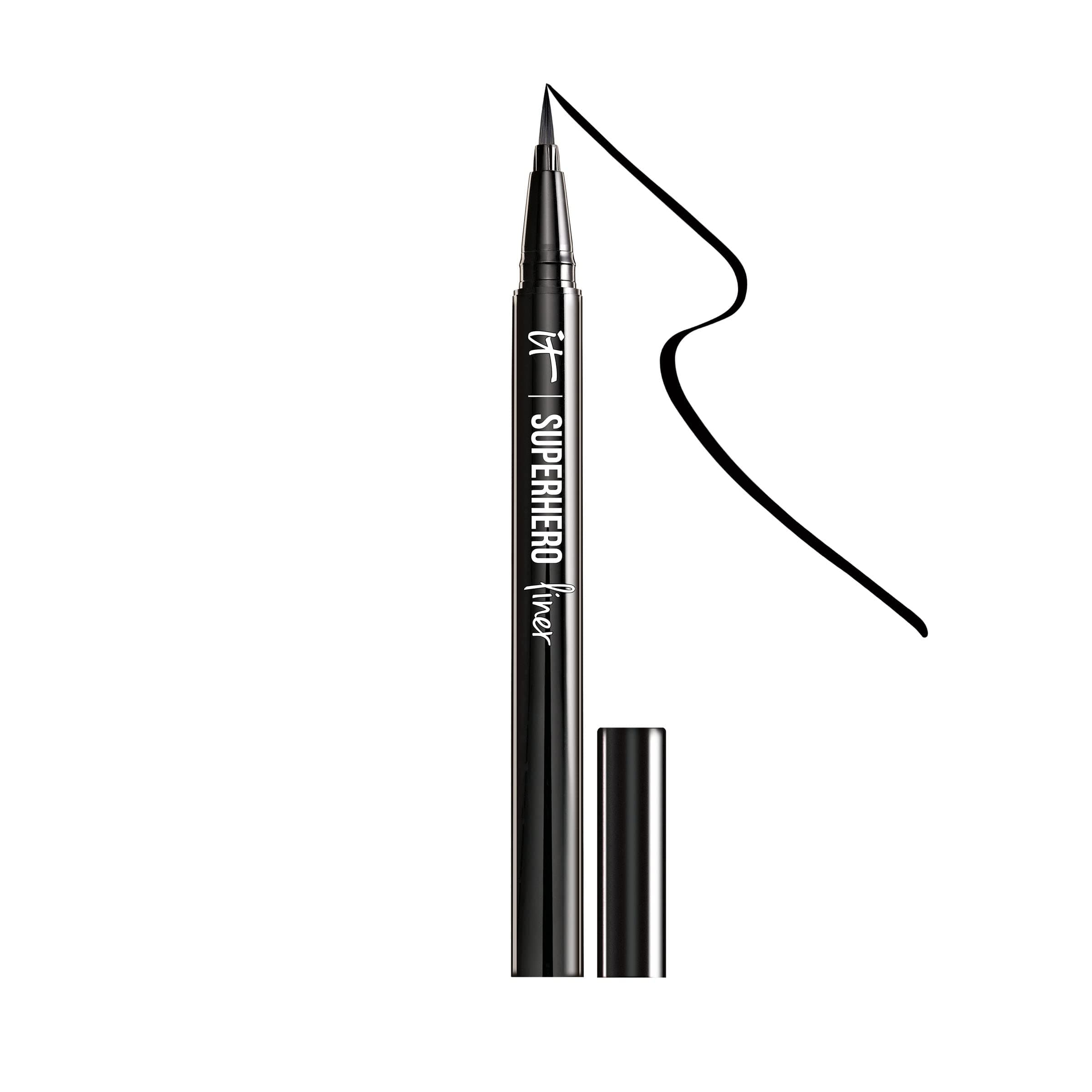 Superhero Liner - Black Liquid Eyeliner Pen - 24-Hour Waterproof Formula Won't Budge or Smudge - With Peptides, Collagen, Biotin, Keratin & Kaolin Clay - 0.018 fl oz