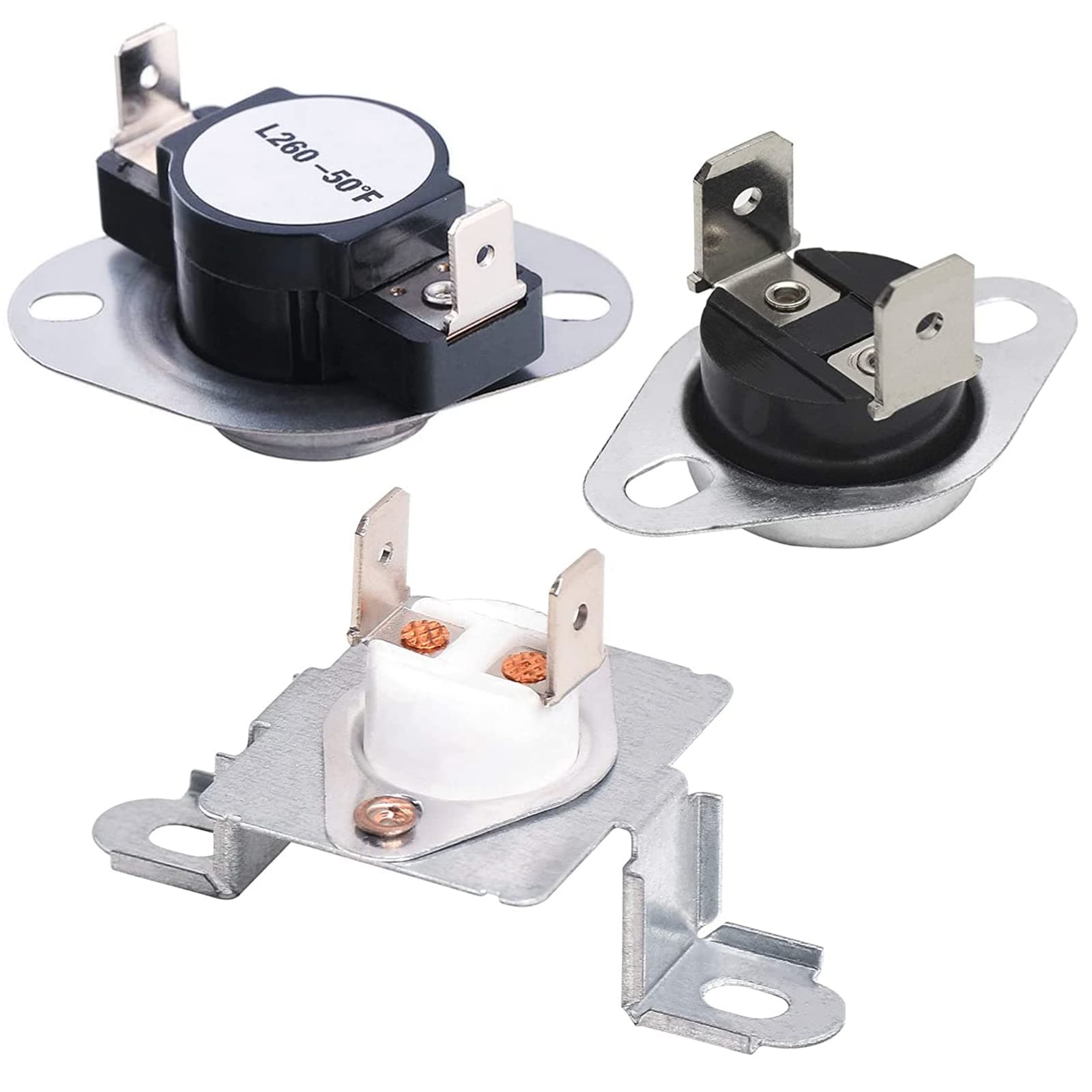 BTNTVENDryer Thermal Thermostat Kit - DC96-00887A & DC47-00016A Thermal Fuse & DC47-00018A Thermostat - Fit for Samsung & Kenmore Dryers - Black