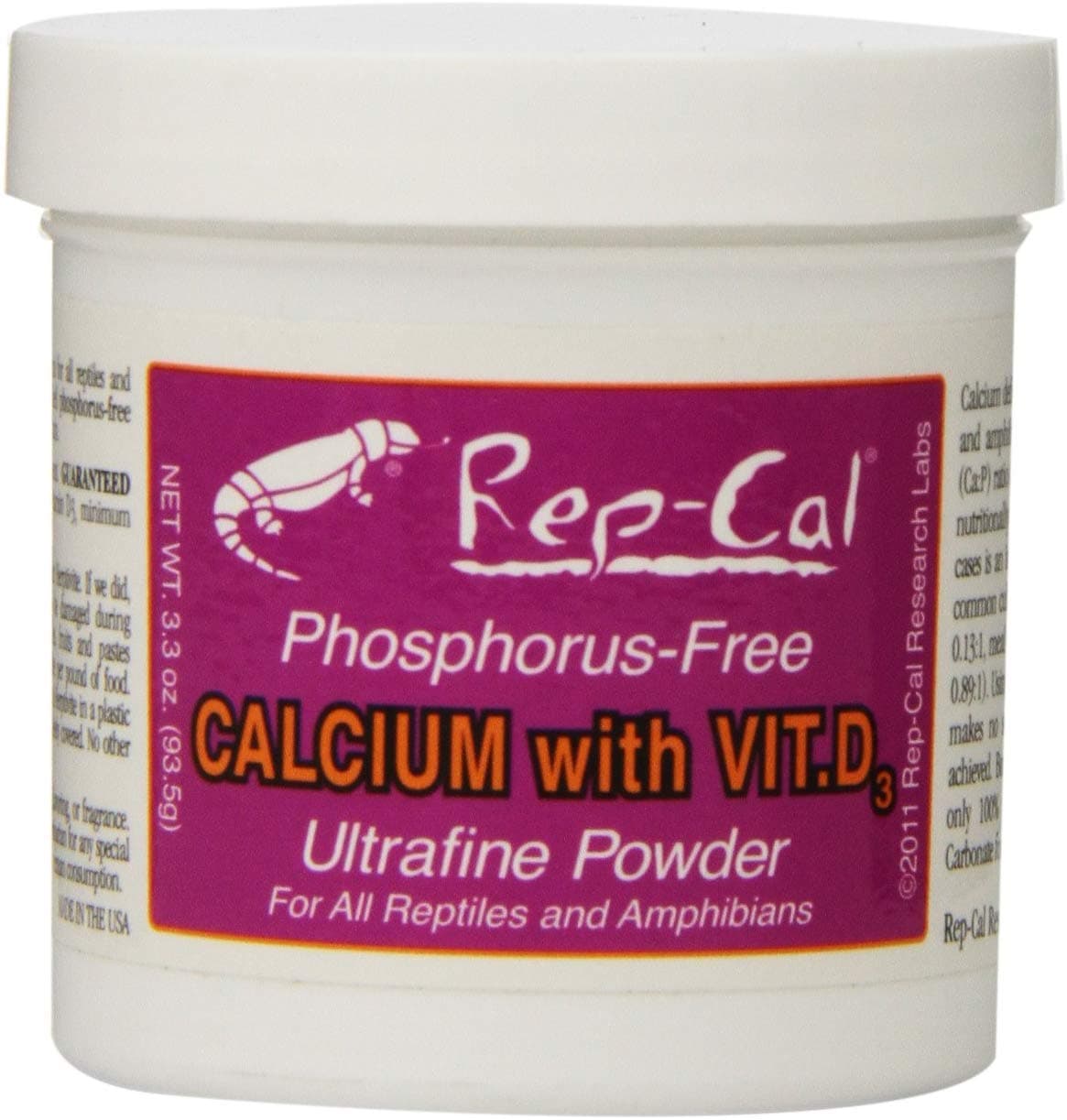 Phosphorus Free Calcium with Vitamin D3 - Ultrafine Powder 3.3 oz - Pack of 4