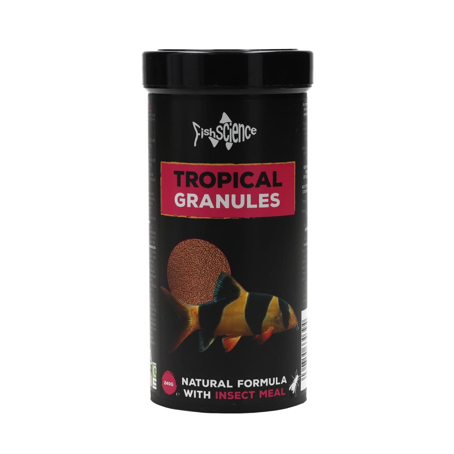 Tropical Granules 240g (500ml) | High Protein Natural Diet With Insect Meal, Spirulina, Krill & Vegetables – Slow Sinking, Enhances Color & Immunity