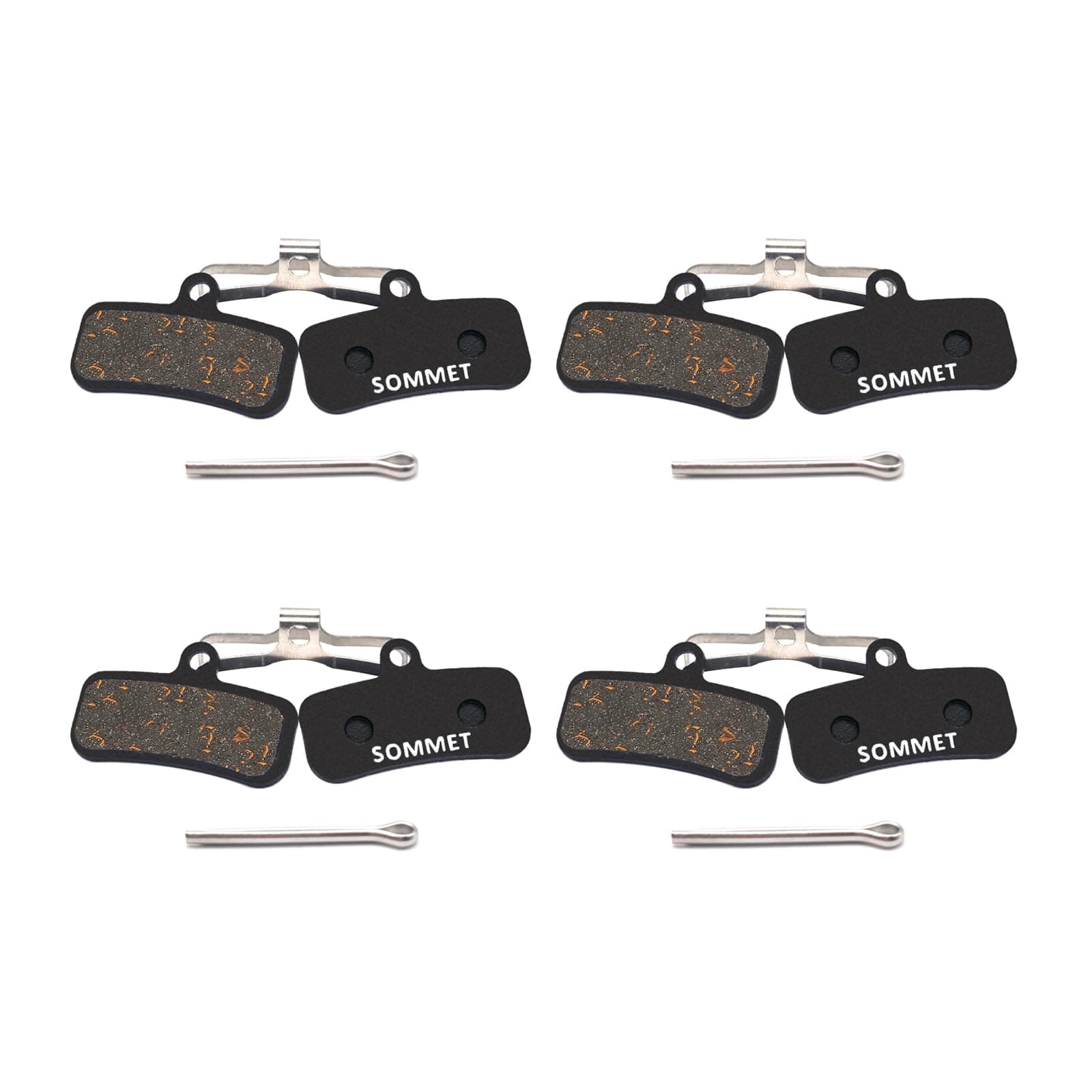 – 4 pairs Resin and Semi-Metallic Disc Brake Pads fit for Saint BR-M810 M820 Zee BR-M640 ZSPB19-4