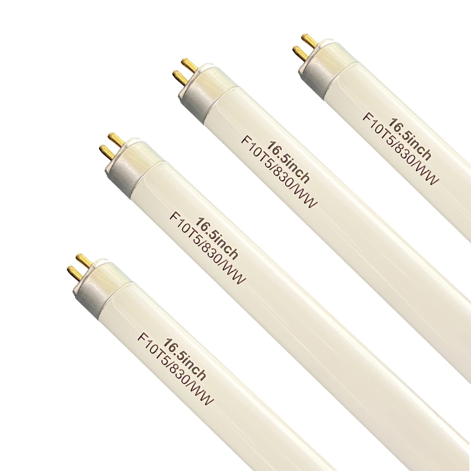 (4 Pack) 16’’ F10T5/830 Fluorescent Bulb Replacement for Jasco 10W 3000K Warm White Lamp for Under Cabinet, Counter Light Fixtures,16.5’’ Overall Length