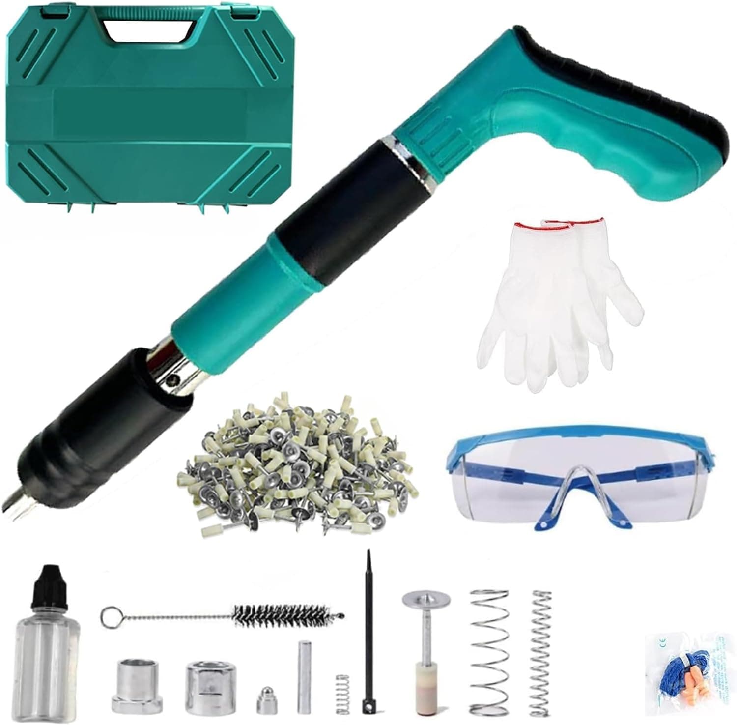 Beauenty Nail Wall Fasting Tool for Cement. Manual Steel Nail Gun with 50 Steel Nails.Manual Concrete Nail Guns for Carpentry, Home Decoration, Building Maintenance, and DIY Projects (A)