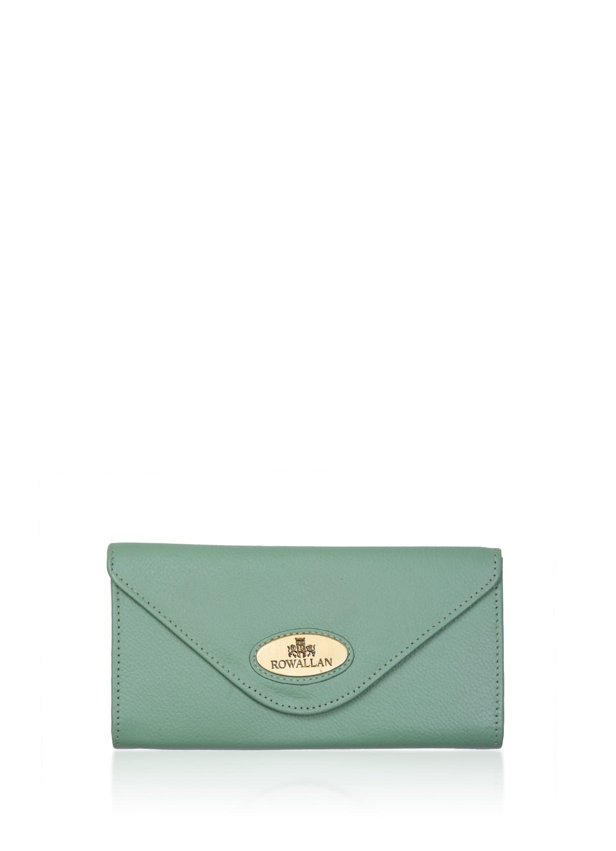 Real Leather Luxury Rowallan Purse in Mint Green ladies fashion