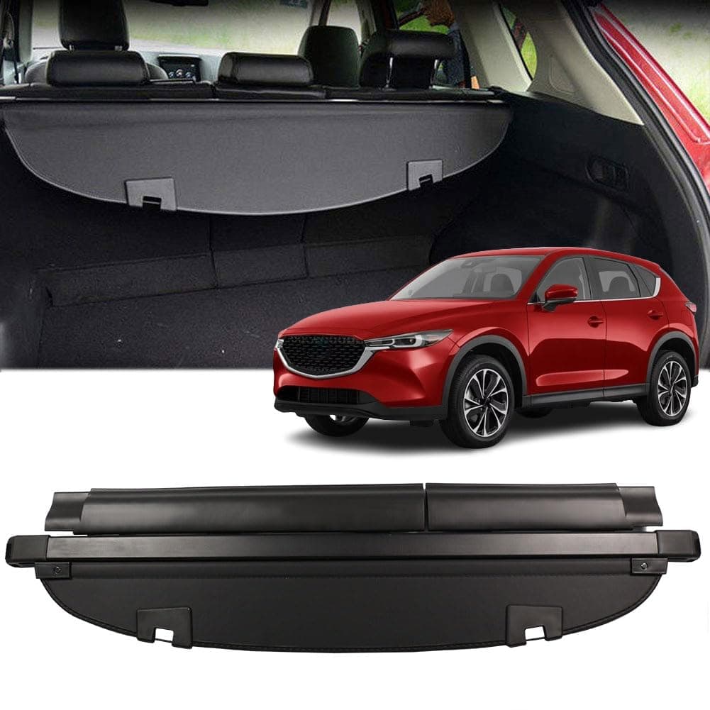 MarretooAuto Original Style Cargo Cover for Mazda CX-5 2017 2018 2019 2020 2021 with Rebounding Plastic Trunk Cover