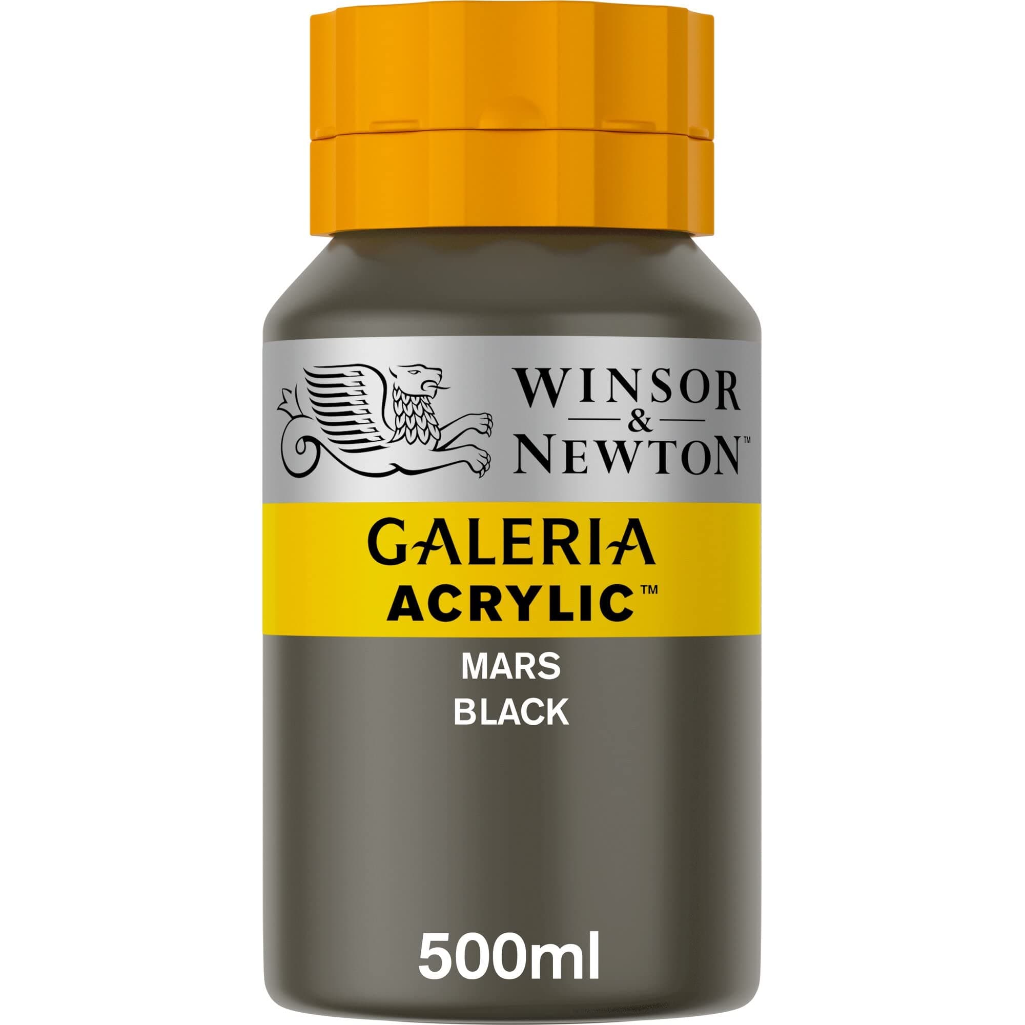 Winsor & Newton Galeria Acrylic Paint, 500-Ml Bottle, Mars Black
