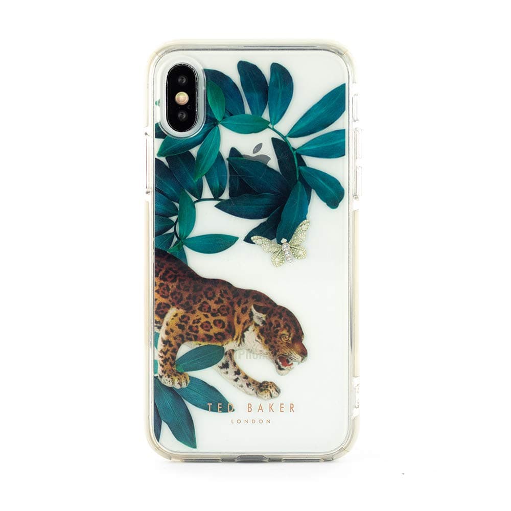 Ted Baker Houdini Fashion Anti-Shock Case for iPhone X/XS, Protective Cover for Professional Womens/Girls for iPhone X/XS - Clear Back