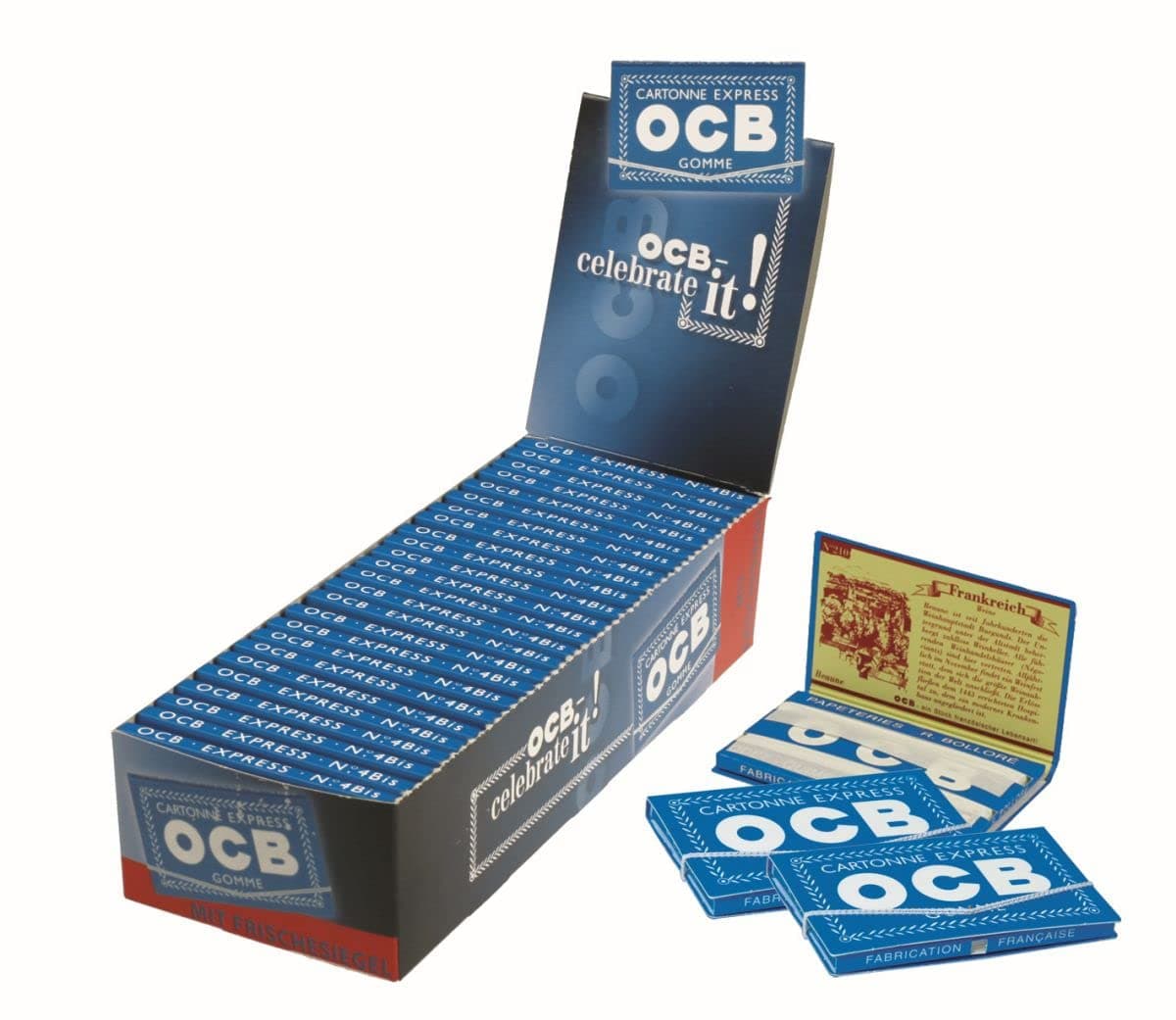OCBBlue Elastic Rolling Papers 25 Booklets of 100 Sheets