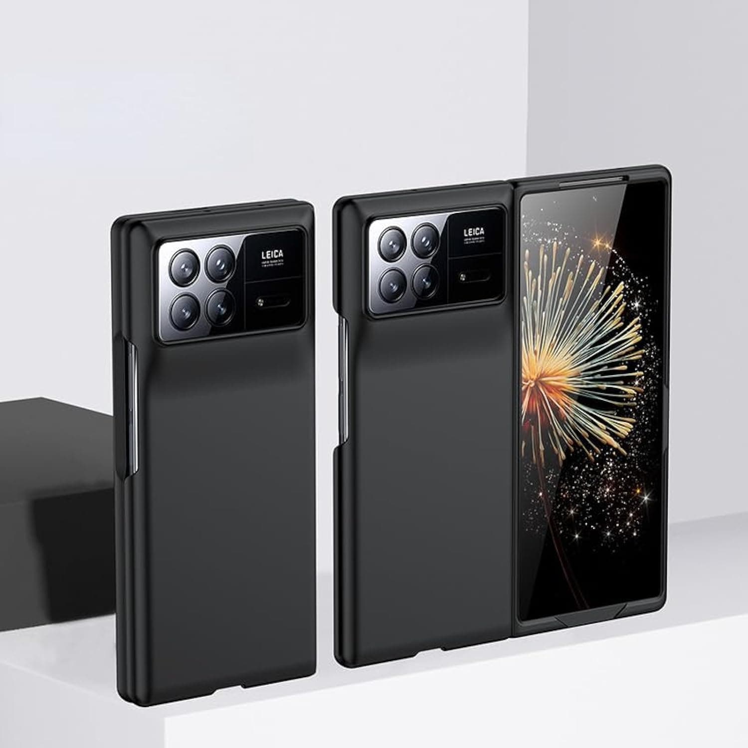 Gruattreay Case Compatible with Xiaomi Mix Fold 3 PC Hard Back Cover, Anti-Scratch and Shockproof Protective Shell Matte Slim Folding Protective Case for Mi Mix Fold 3 (Black)